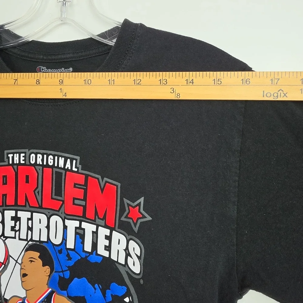 Champion Harlem Globetrotters T-shirt Men's S Black w/ Colorful Prints Crew Neck - Picture 4 of 9